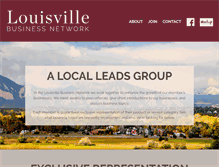 Tablet Screenshot of louisvillebusinessnetwork.com